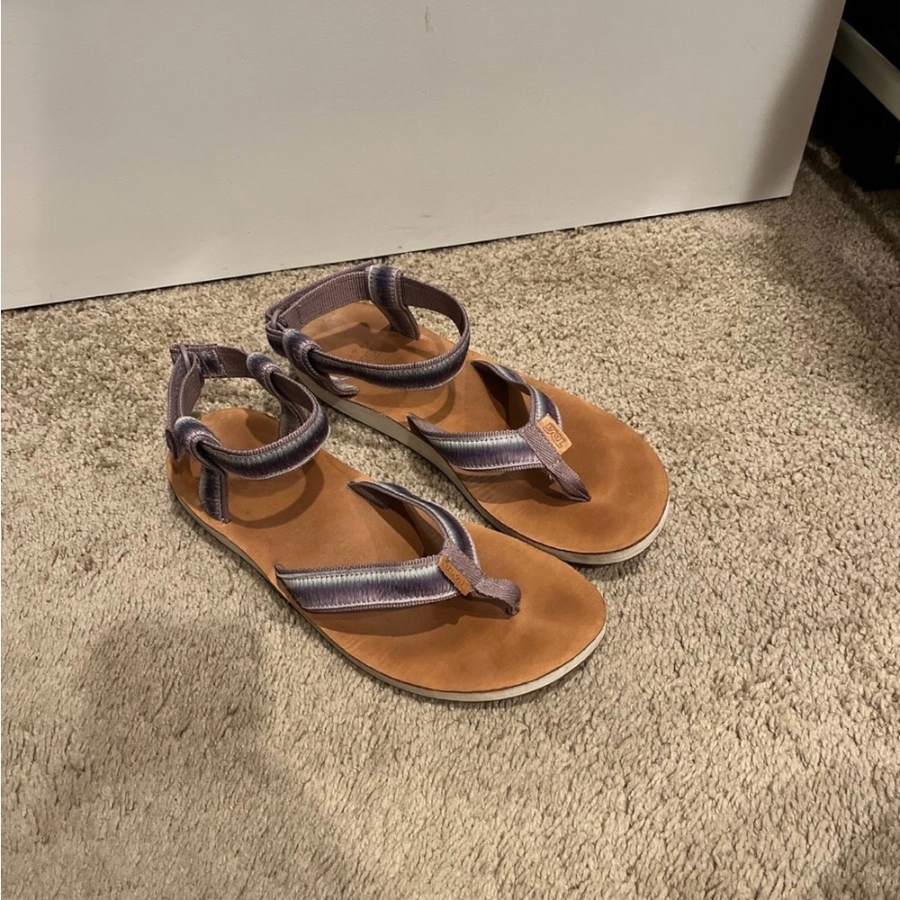 Teva Women's Tan and Purple Sandals